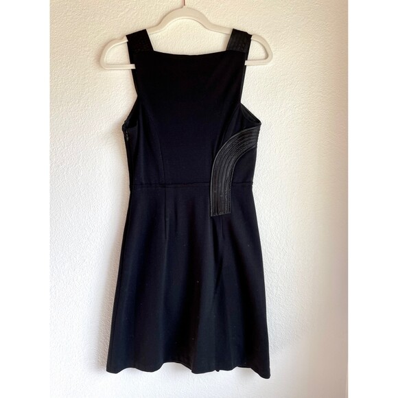 NWOT BCBGMaxAzria Women's Black A-Line Thick Strap Dress with Obi Ribbon Detail - Picture 3 of 10